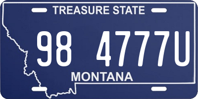 MT license plate 984777U