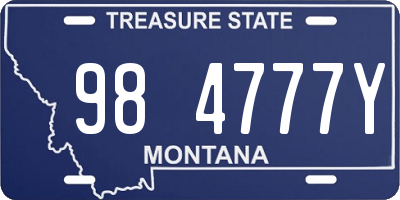 MT license plate 984777Y