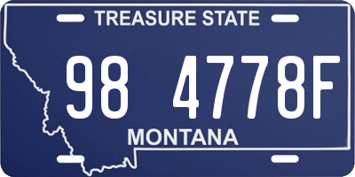 MT license plate 984778F