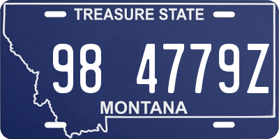 MT license plate 984779Z