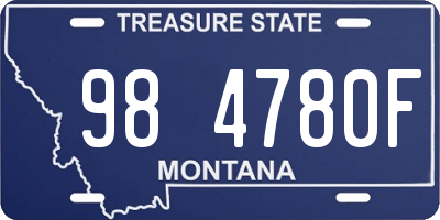 MT license plate 984780F