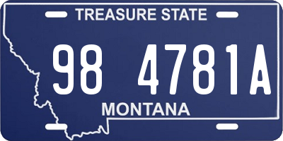 MT license plate 984781A