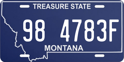MT license plate 984783F