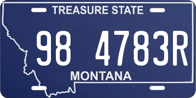 MT license plate 984783R