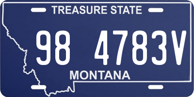 MT license plate 984783V