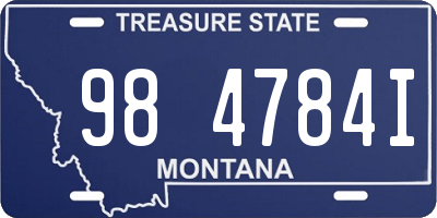 MT license plate 984784I