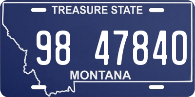 MT license plate 984784O