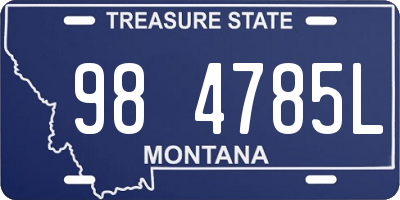 MT license plate 984785L