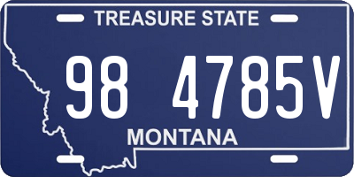 MT license plate 984785V