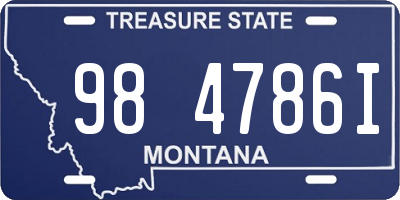 MT license plate 984786I