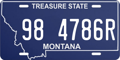 MT license plate 984786R