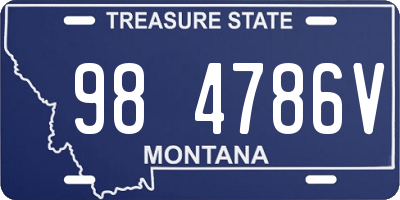 MT license plate 984786V