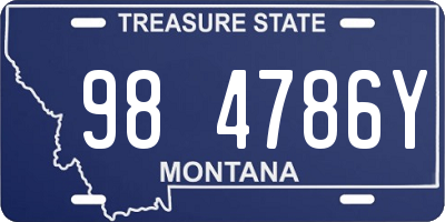 MT license plate 984786Y