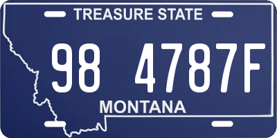 MT license plate 984787F