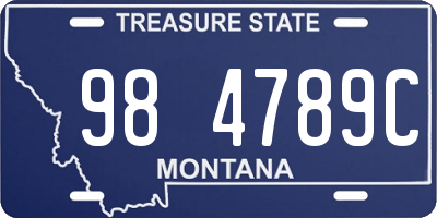 MT license plate 984789C