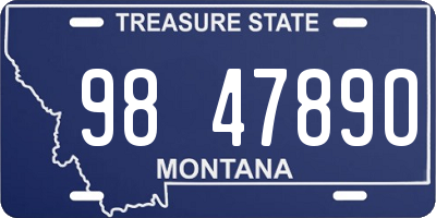 MT license plate 984789O