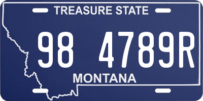 MT license plate 984789R