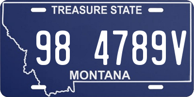 MT license plate 984789V