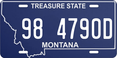 MT license plate 984790D