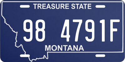 MT license plate 984791F