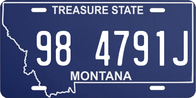 MT license plate 984791J