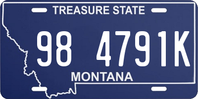 MT license plate 984791K