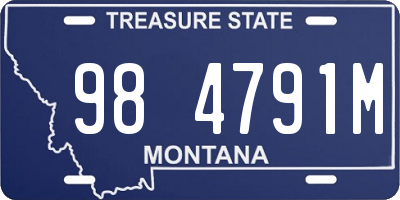 MT license plate 984791M