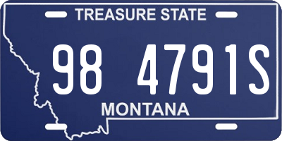 MT license plate 984791S