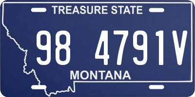 MT license plate 984791V