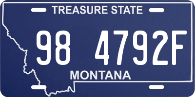 MT license plate 984792F