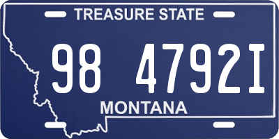 MT license plate 984792I