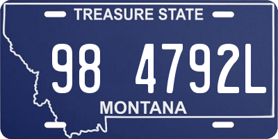 MT license plate 984792L