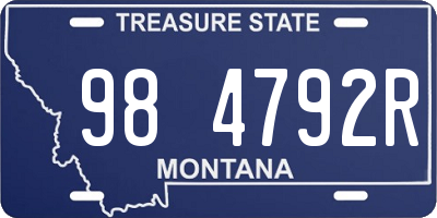 MT license plate 984792R