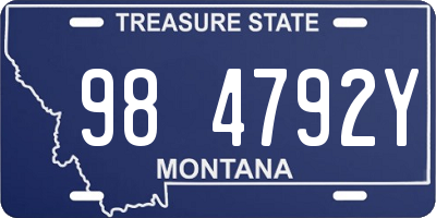 MT license plate 984792Y