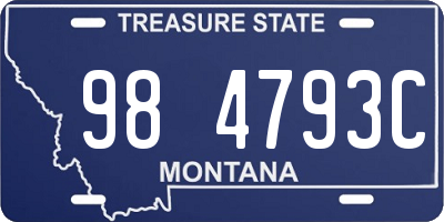 MT license plate 984793C