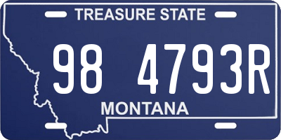 MT license plate 984793R