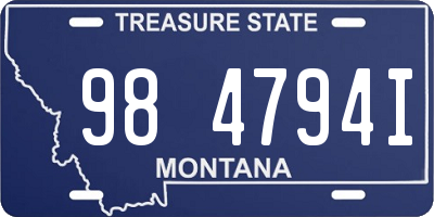 MT license plate 984794I