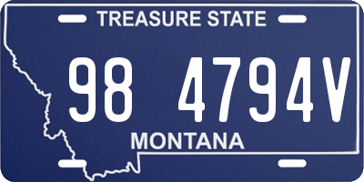 MT license plate 984794V