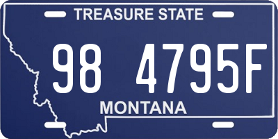 MT license plate 984795F