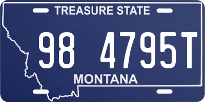 MT license plate 984795T