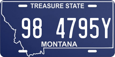 MT license plate 984795Y