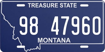 MT license plate 984796O