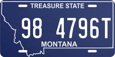 MT license plate 984796T