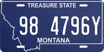 MT license plate 984796Y