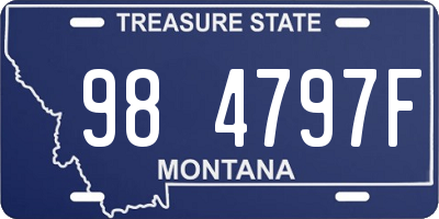 MT license plate 984797F