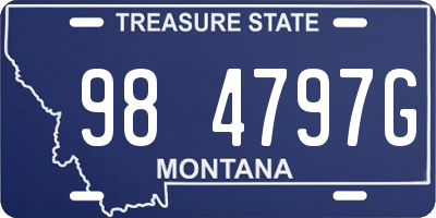 MT license plate 984797G