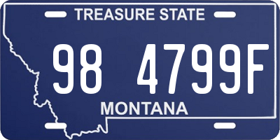 MT license plate 984799F