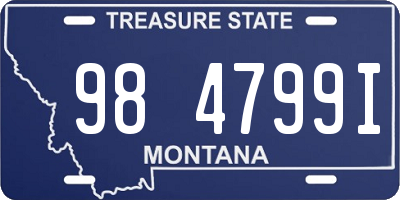 MT license plate 984799I