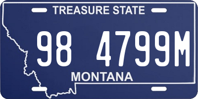 MT license plate 984799M