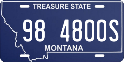 MT license plate 984800S